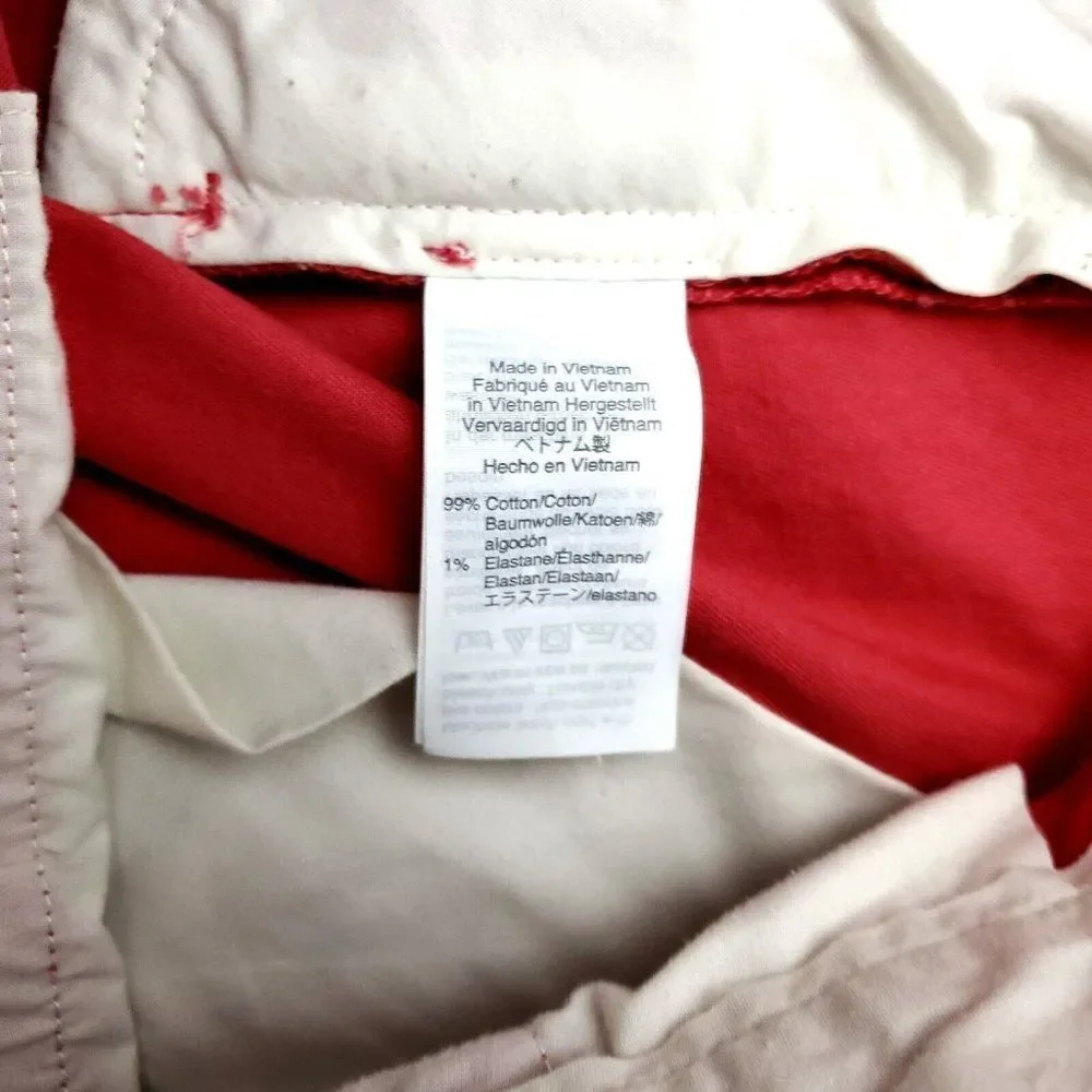 DAMAGED J Crew Mercantile Flex‎ Cotton Chino Pants Slim 31/29 Pink Low Rise Flat